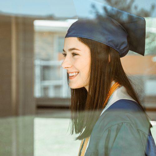 Woman graduating